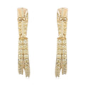 NY Closeout 10K Yellow Gold Natural Yellow Diamond I3 Twisted Inside Out Hoop Earrings 11.2 Grams 3.00 ctw - Sticky add to cart bar