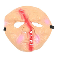 Halloween- Scary Rubber Scar Face Mask w/ Tie on Cord