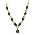 Premium Tanzanian Chrome Tourmaline and Moissanite Necklace 18 Inches in Vermeil Yellow Gold Over Sterling Silver 3.90 ctw - Sticky add to cart bar