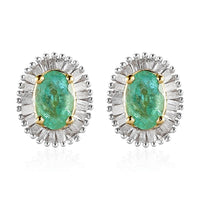 Natural Golden Tanzanite and Diamond Halo Stud Earrings in Vermeil Yellow Gold Over Sterling Silver 1.25 ctw