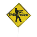 Halloween- "Zombie Crossing" Warning Yard Sign 28 Inches - Sticky add to cart bar