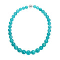 AAA Amazonite Beaded Necklace 20 Inches in Rhodium Over Sterling Silver 450.00 ctw - Sticky add to cart bar