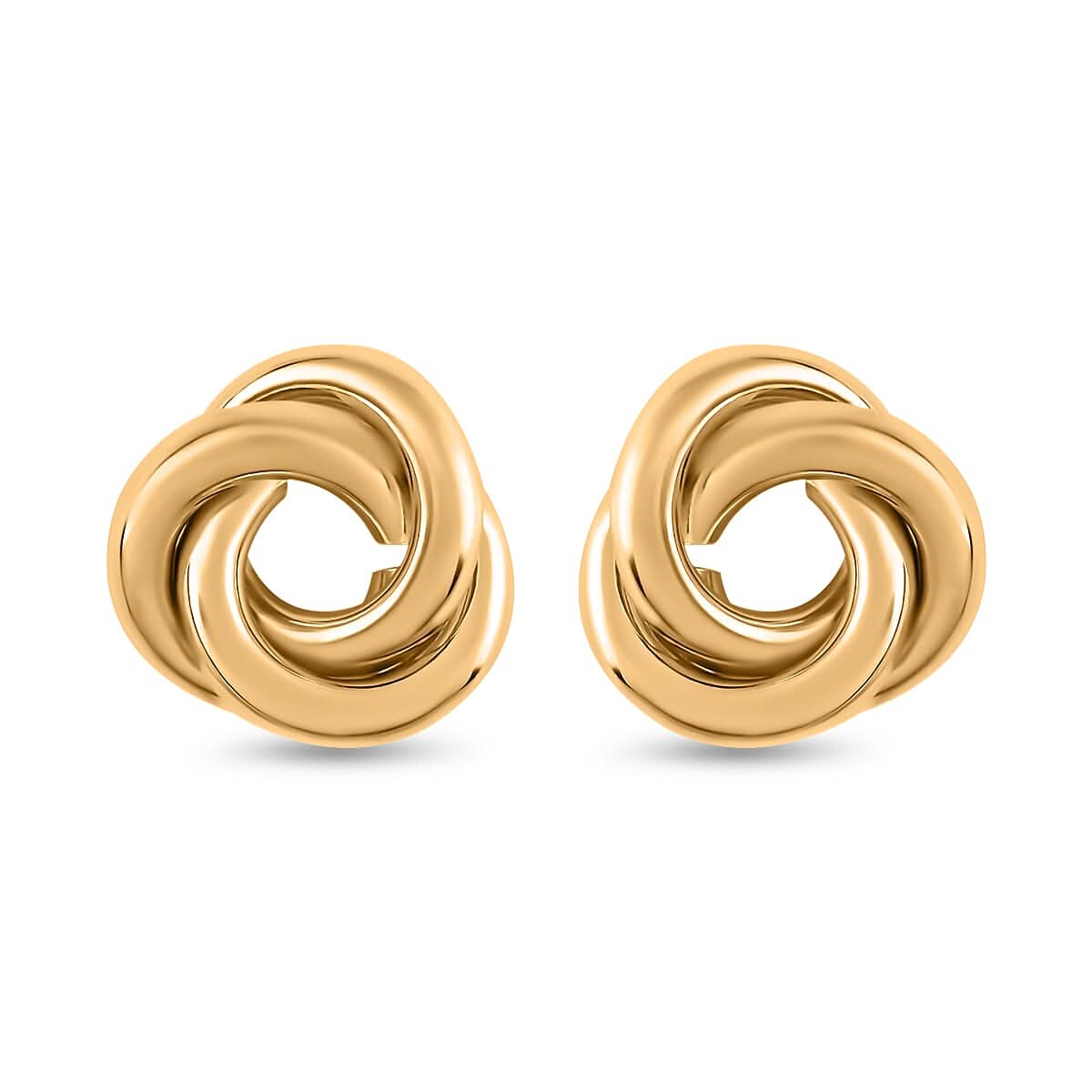 14K Yellow Gold Knotted Stud Earrings