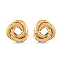 14K Yellow Gold Knotted Stud Earrings