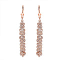 Uncut Natural Pink Diamond Lever Back Earrings in Vermeil Rose Gold Over Sterling Silver 0.50 ctw - Sticky add to cart bar