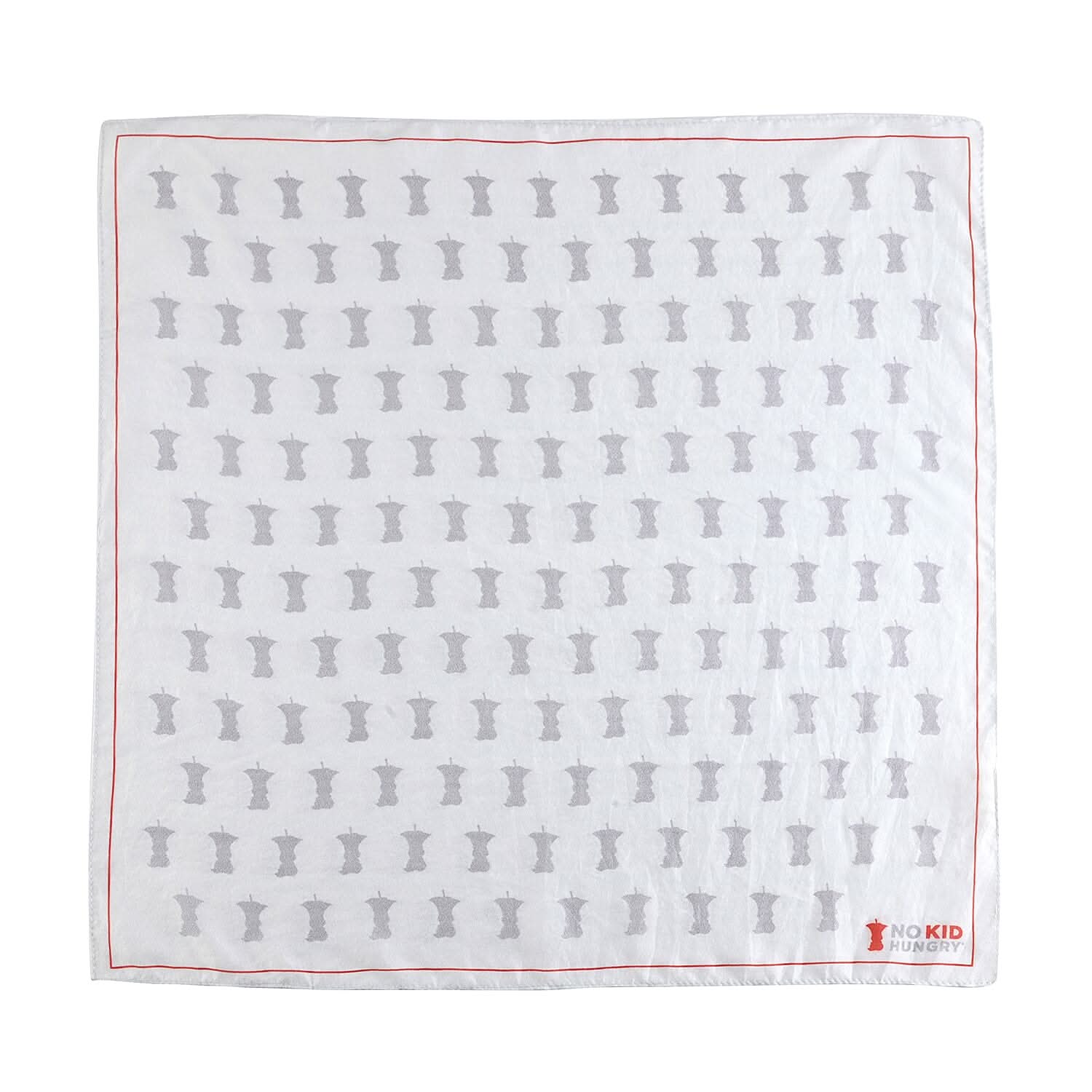 Tamsy No Kid Hungry Logo White Silk Scarf