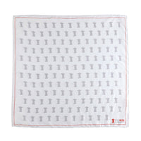 Tamsy No Kid Hungry Logo White Silk Scarf