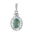 Luxoro 14K White Gold AAA Narsipatnam Alexandrite and Diamond Halo Pendant 1.00 ctw - Sticky add to cart bar