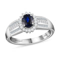 RHAPSODY 950 Platinum AAAA Tanzanian Color Change Sapphire and E-F VS Diamond Halo Ring 6.35 Grams 1.15 ctw with free UV Torch - Sticky add to cart bar