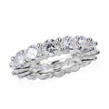 Simulated Diamond Eternity Band Ring in Silvertone (Size 6.0) - Sticky add to cart bar