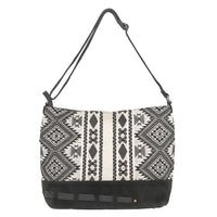 "100% Genuine Leather Bohemian Shoulder Bag SIZE: 19(L)x13(H)X5(W) inches COLOR: Black"