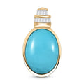 Luxoro 10K Yellow Gold Premium Sleeping Beauty Turquoise and Diamond Pendant without Chain 7.85 ctw - Sticky add to cart bar