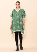 TAMSY Black 100% Polyester Short Kaftan - One Size Fits Most - Sticky add to cart bar