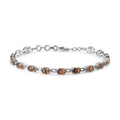 Jenipapo Andalusite Station Bracelet in Platinum Over Sterling Silver (7.25 In) 7.00 ctw - Sticky add to cart bar