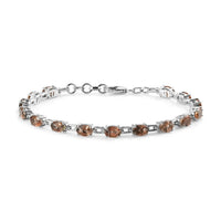 Jenipapo Andalusite Station Bracelet in Platinum Over Sterling Silver (7.25 In) 7.00 ctw
