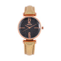 Strada Japanese Movement Starry Sky Pattern Watch in Rosetone with Golden Faux Leather Strap (35.81mm) (5.5-7.00 Inches) - Sticky add to cart bar