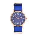 Strada Japanese Movement Watch with Pink Nylon Strap (35.56 mm) (5.5-7.25 Inches) - Sticky add to cart bar