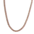 Uncut Natural Pink Diamond Necklace 20 Inches in Vermeil Rose Gold Over Sterling Silver 2.60 ctw - Sticky add to cart bar