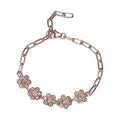 Uncut Natural Pink Diamond Paper Clip Chain Bracelet in Vermeil Rose Gold Over Sterling Silver (7.25 In) 0.30 ctw - Sticky add to cart bar