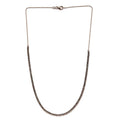 Natural Champagne Diamond Tennis Necklace 20 Inches in Vermeil Rose Gold Over Sterling Silver 4.85 ctw - Sticky add to cart bar