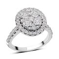 NY Closeout 14K White Gold Diamond G-H, I1 Cluster Ring 5.20 Grams 2.00 ctw - Sticky add to cart bar