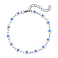 Multi Color Enameled Evil Eye Bracelet (7.5-9Inches) in Stainless Steel - Sticky add to cart bar