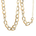 Maestro Gold Collection Italian 18K Yellow Gold Antico Oro Hammered Curb Necklace (18-20 Inches) (9.51 Grams) - Sticky add to cart bar