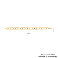 TLV Maestro Gold Collection Italian 18K Yellow Gold Antico Oro Hammered Bold Curb Bracelet (7.00 In) (3.90 g)