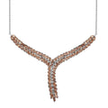 Jenipapo Andalusite Y-Shape Necklace 18 Inches in Platinum Over Sterling Silver 13.90 ctw - Sticky add to cart bar
