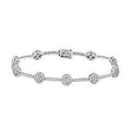 14K White Gold Natural Pink and White Diamond I1 Bracelet (7.00 In) 10 Grams 2.00 ctw - Sticky add to cart bar