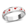 Sterling Silver Moon Star Spinner Band Ring (4.90 g) - Sticky add to cart bar