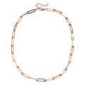 Paperclip Chain Necklace 20-22 Inches in ION Plated Rose Gold Stainless Steel 30 Grams - Sticky add to cart bar