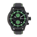 GENOA Multifunctional Quartz Movement Watch with Black Leather Strap (47mm) (5.25-7.25 Inches) - Sticky add to cart bar
