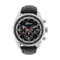 GENOA Multifunctional quartz Movement Watch with Black Leather Strap (44.20 mm) (5.25-7.50 Inches) - Sticky add to cart bar