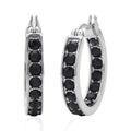 Ruby Color Austrian Crystal Inside Out Hoop Earrings in Stainless Steel - Sticky add to cart bar
