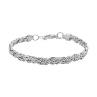 6mm Twill Chain Bracelet in Stainless Steel (8.0-9.50In) (12.20 g)