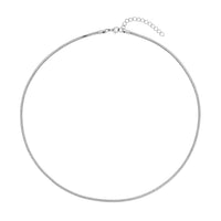 2.5mm Square Snake Necklace 20-22 Inches in Stainless Steel 15.10 Grams