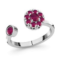 Amethyst Ring in Platinum Over Sterling Silver (Size 8.0) 0.60 ctw