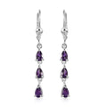 Amethyst Earrings in Sterling Silver 1.15 ctw - Sticky add to cart bar