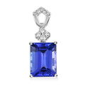 Certified & Appraised Rhapsody 950 Platinum AAAA Tanzanite and E-F VS Diamond Pendant 4.25 ctw - Sticky add to cart bar