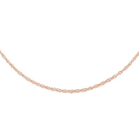 Italian 14K Rose Gold Over Sterling Silver 0.55mm Rope Necklace 24 Inches 3.1 Grams