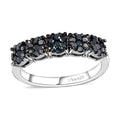 Doorbuster Blue Diamond (IR) Ring in Platinum Over Sterling Silver (Size 10.0) 0.50 ctw - Sticky add to cart bar