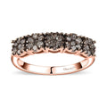 Doorbuster Natural Champagne Diamond Ring in Vermeil Rose Gold Over Sterling Silver (Size 8.0) 0.50 ctw - Sticky add to cart bar