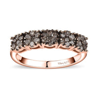 Doorbuster Natural Champagne Diamond Ring in Vermeil Rose Gold Over Sterling Silver (Size 8.0) 0.50 ctw
