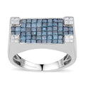 Chuck's Diamond Ring LUXORO 10K White Gold Blue Diamond, Diamond (I3) Ring (Size 6.0) (7.90 g) 2.50 ctw - Sticky add to cart bar