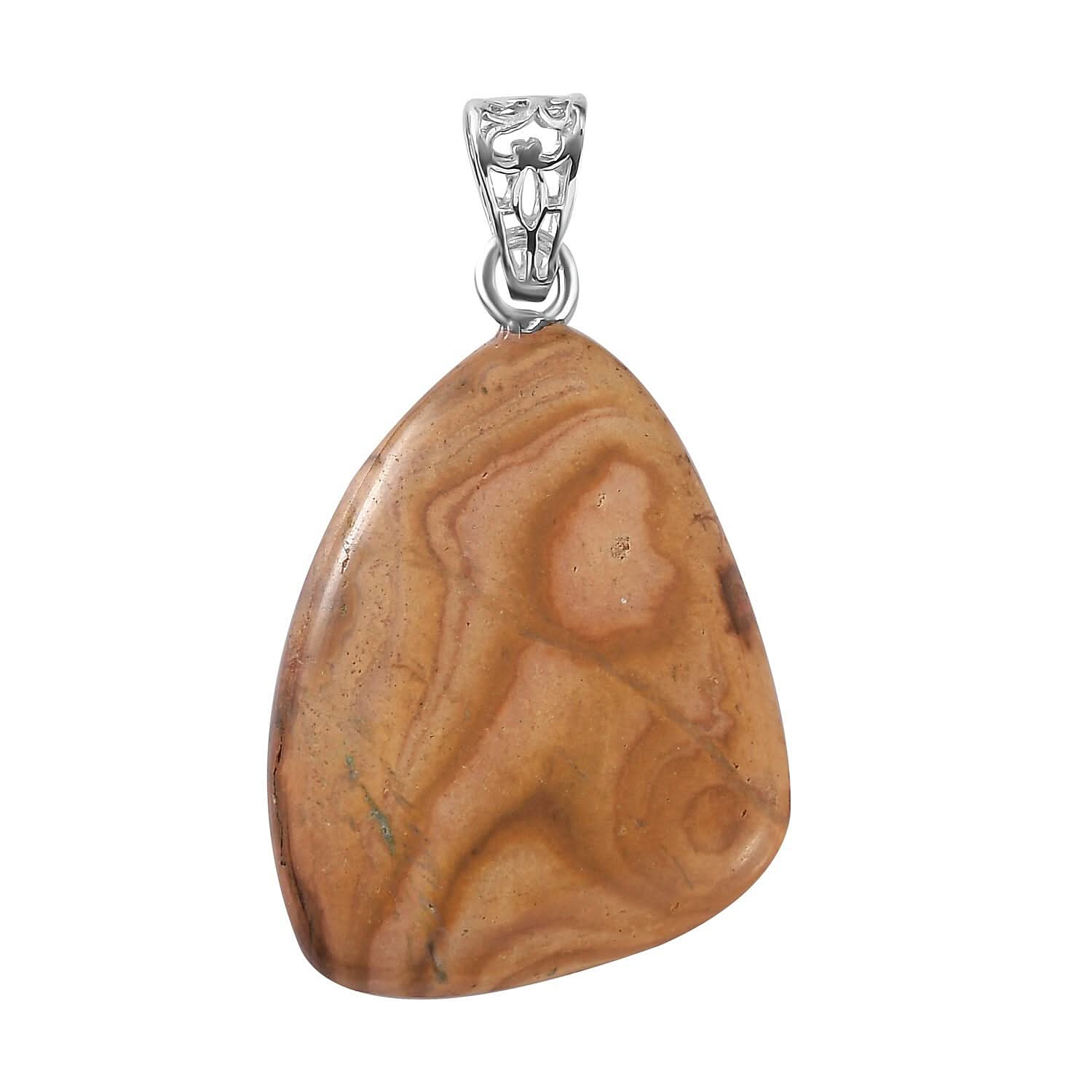 Artisan Crafted Boulder Opal 27.90 ctw Solitaire Pendant without Chain in Sterling Silver