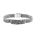 BALI LEGACY Sterling Silver Borobudur Chain Dragonfly Bracelet (7.00 In) 43 Grams - Sticky add to cart bar