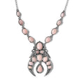 Artisan Crafted Peruvian Pink Opal Necklace 18 Inches in Sterling Silver 13.25 ctw - Sticky add to cart bar