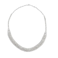 Austrian Crystal Necklace 24 Inches in Silvertone