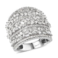 Doorbuster Blue Diamond (IR) Ring in Platinum Over Sterling Silver (Size 10.0) 2.10 ctw - Sticky add to cart bar
